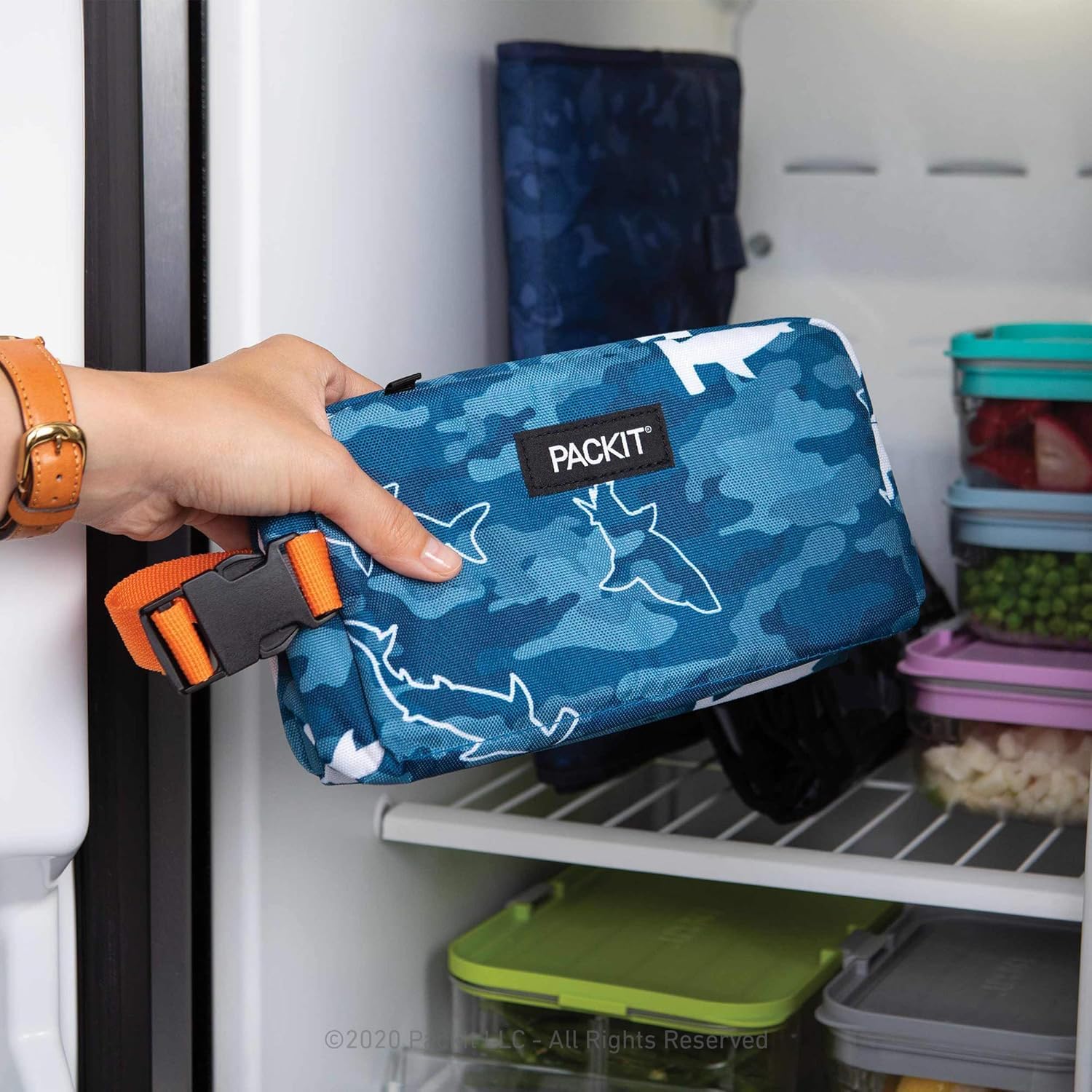 Packit, Box Snack Freezable Camo Sharks - Image 4