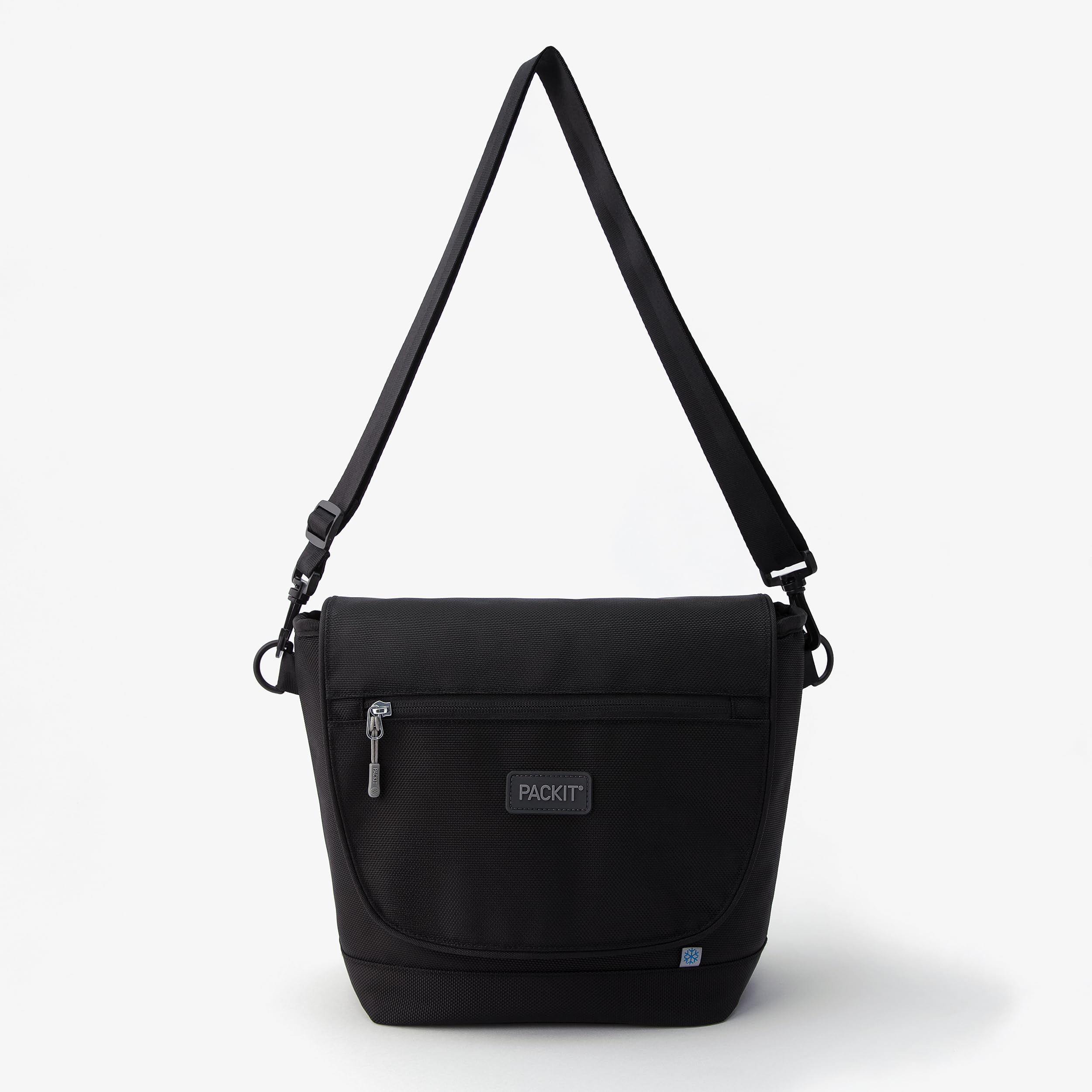 PackIt® Freezable Brooklyn Crossbody, Black, Engineered with EcoFreeze® Technology: Triple Layers for Protection, Ultimate Cooling, Removable Crossbody Strap, For Office Lunches, Fresh Food On the Go - Image 7