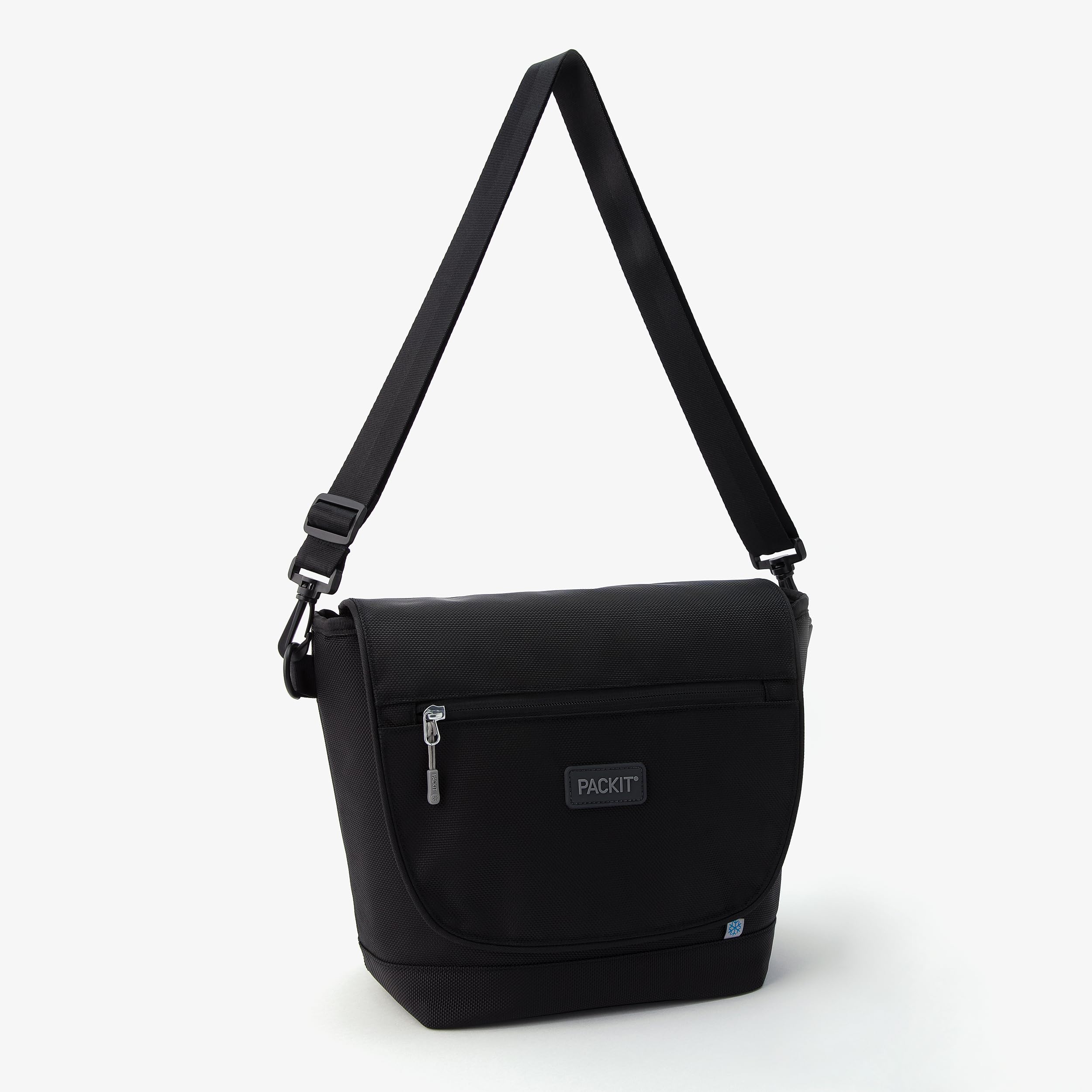 PackIt® Freezable Brooklyn Crossbody, Black, Engineered with EcoFreeze® Technology: Triple Layers for Protection, Ultimate Cooling, Removable Crossbody Strap, For Office Lunches, Fresh Food On the Go - Image 8