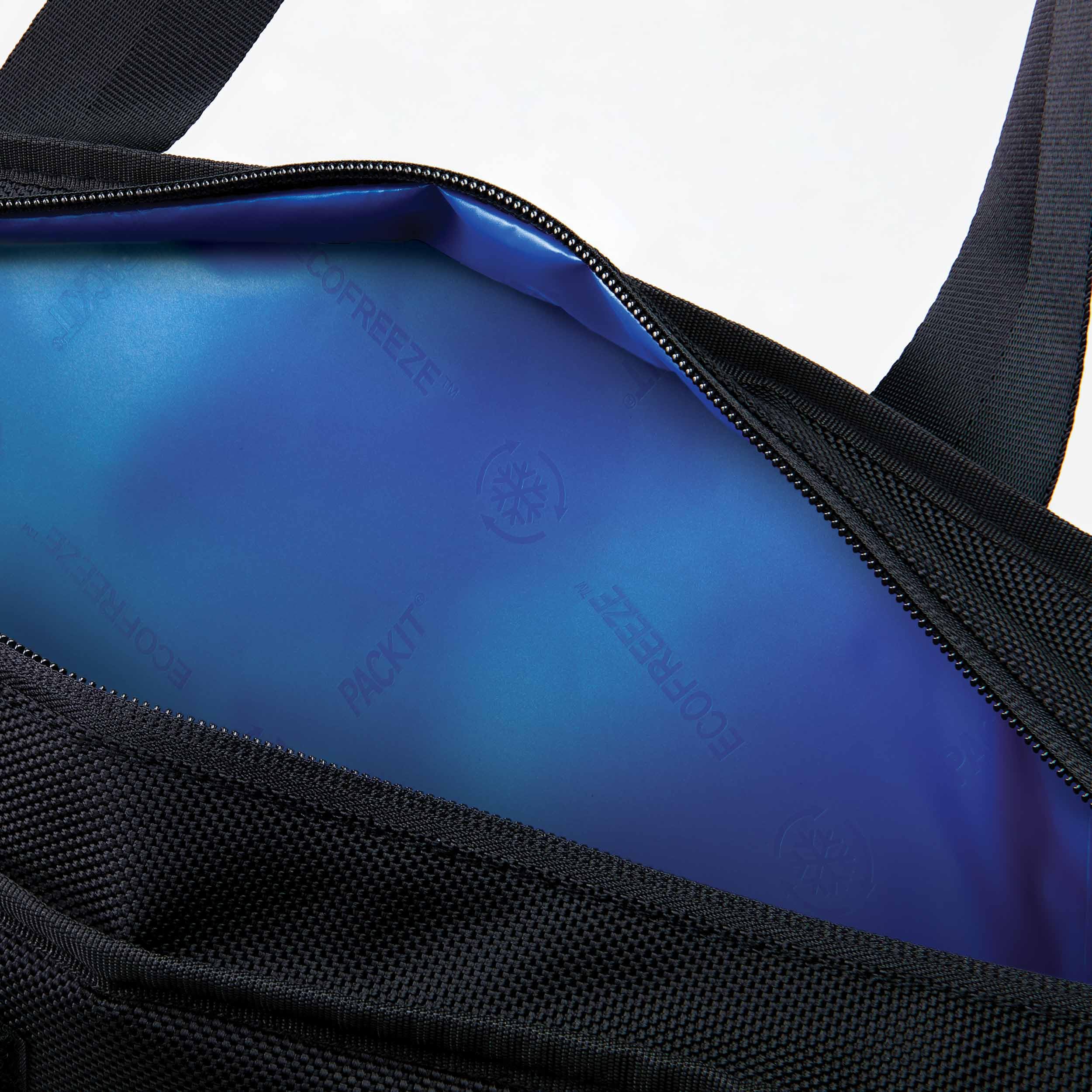 PackIt Freezable Carry Tote, Black/Gray, Engineered with ECOFREEZE+ Technology: Triple Layered Protection for Ultimate Cooling, Foldable, Reusable, Zip Closure, Designed for Fresh Food On the Go - Image 7