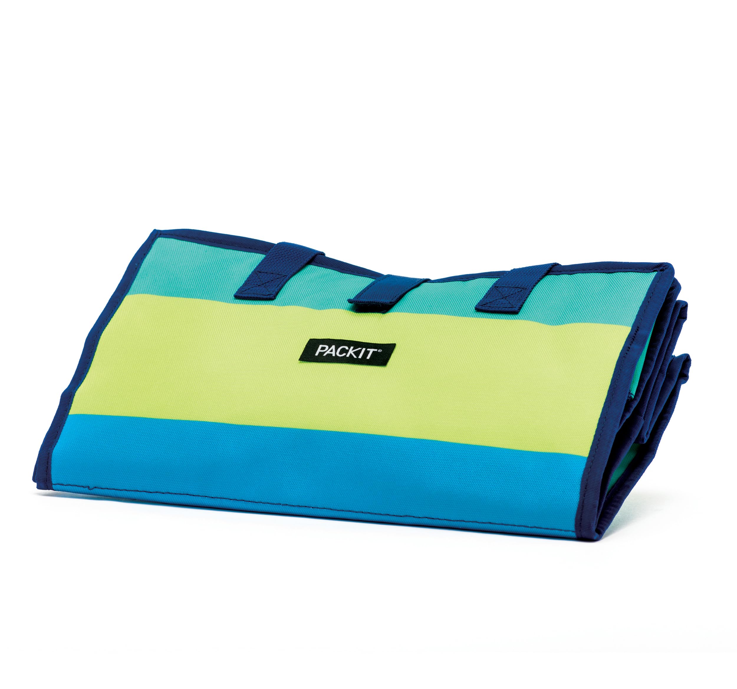 PackIt Freezable Grocery Shopping Bag with Zip Closure, Fresh Stripe - Image 7