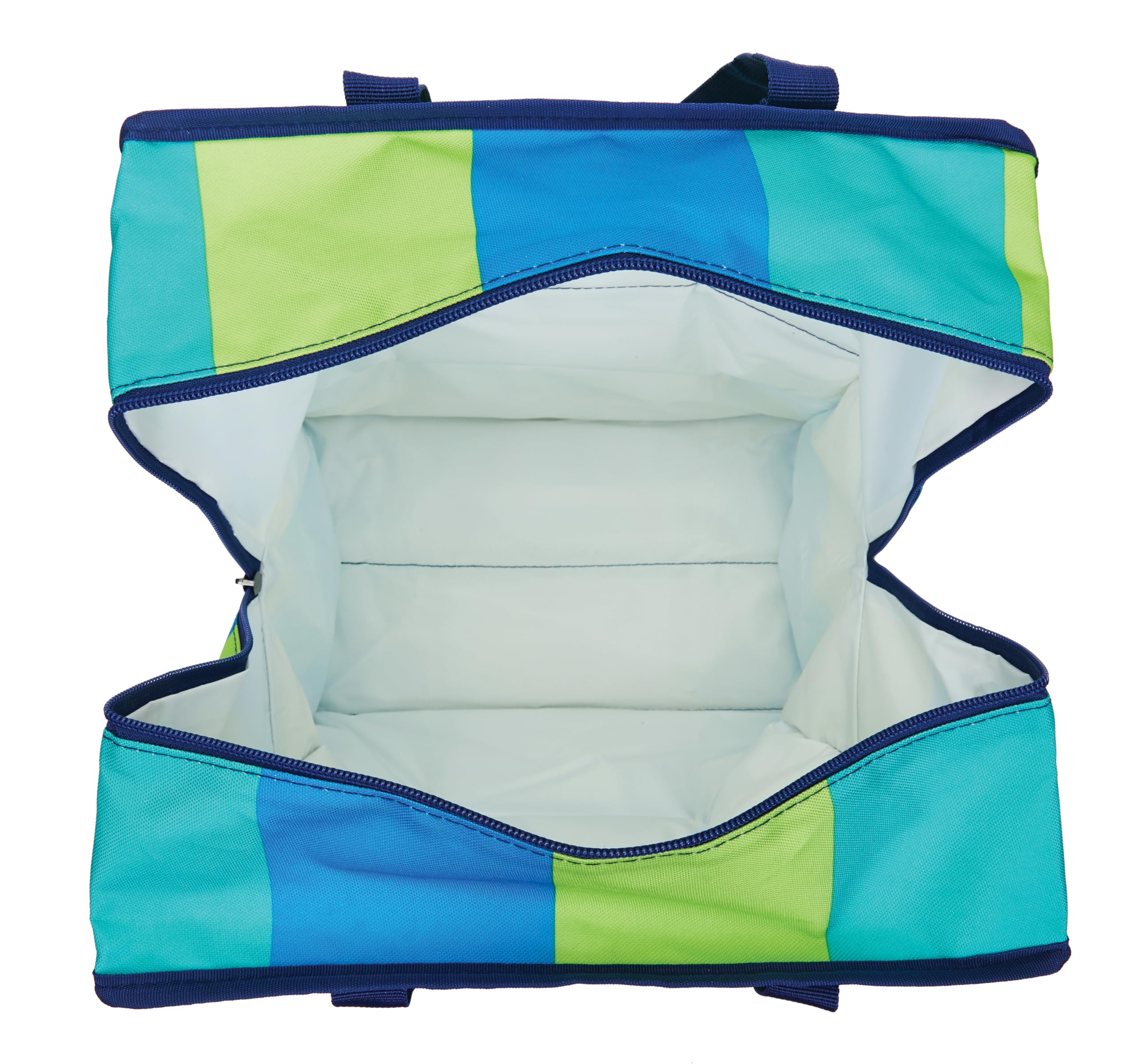 PackIt Freezable Grocery Shopping Bag with Zip Closure, Fresh Stripe - Image 8