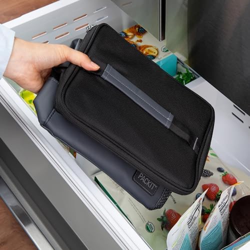 PackIt Freezable Lunch Pail, Black/Gray, Engineered with ECOFREEZE+ Technology: Triple Layered Protection for Ultimate Cooling, with Removable Crossbody Strap, Fresh Food On the Go - Image 4