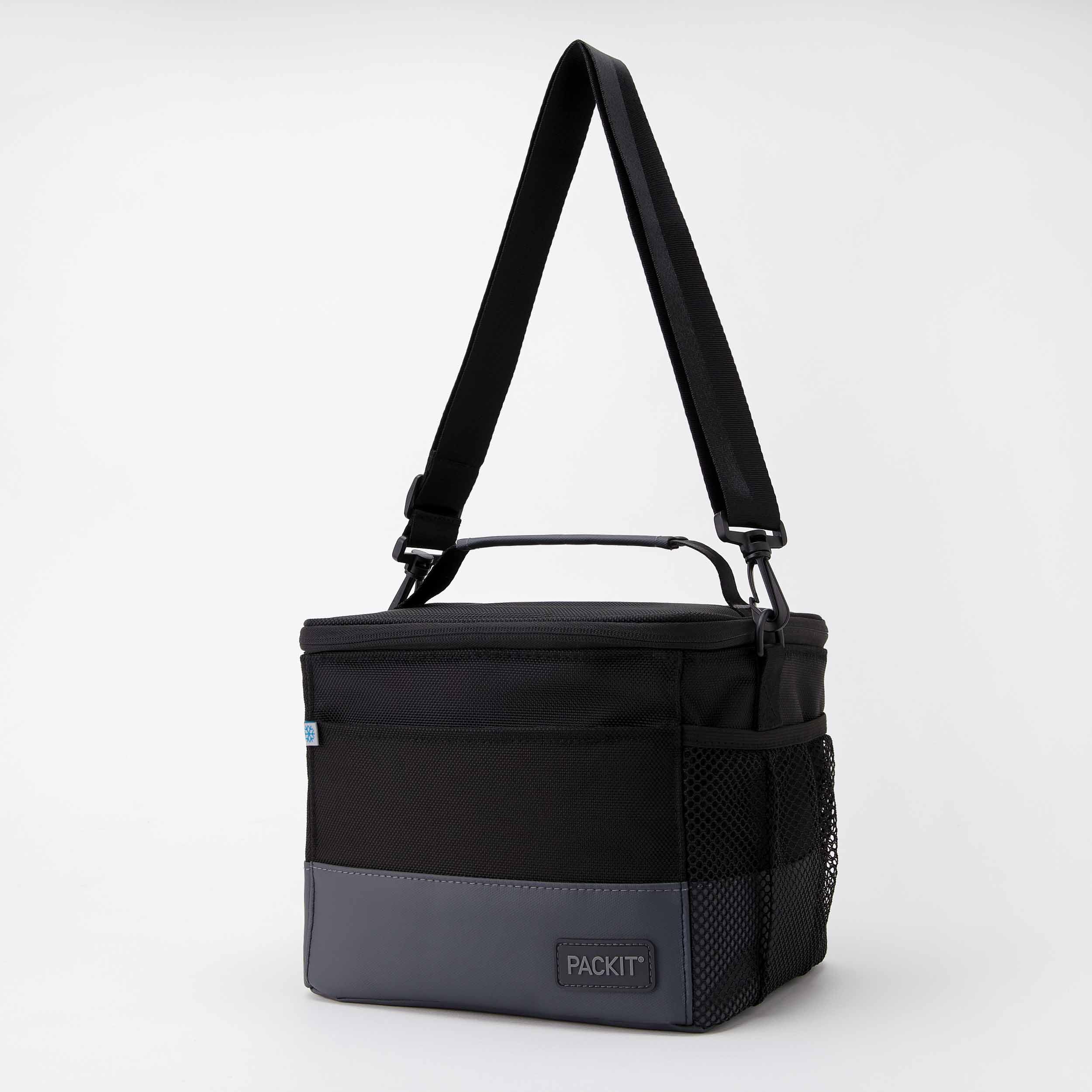 PackIt Freezable Lunch Pail, Black/Gray, Engineered with ECOFREEZE+ Technology: Triple Layered Protection for Ultimate Cooling, with Removable Crossbody Strap, Fresh Food On the Go - Image 7