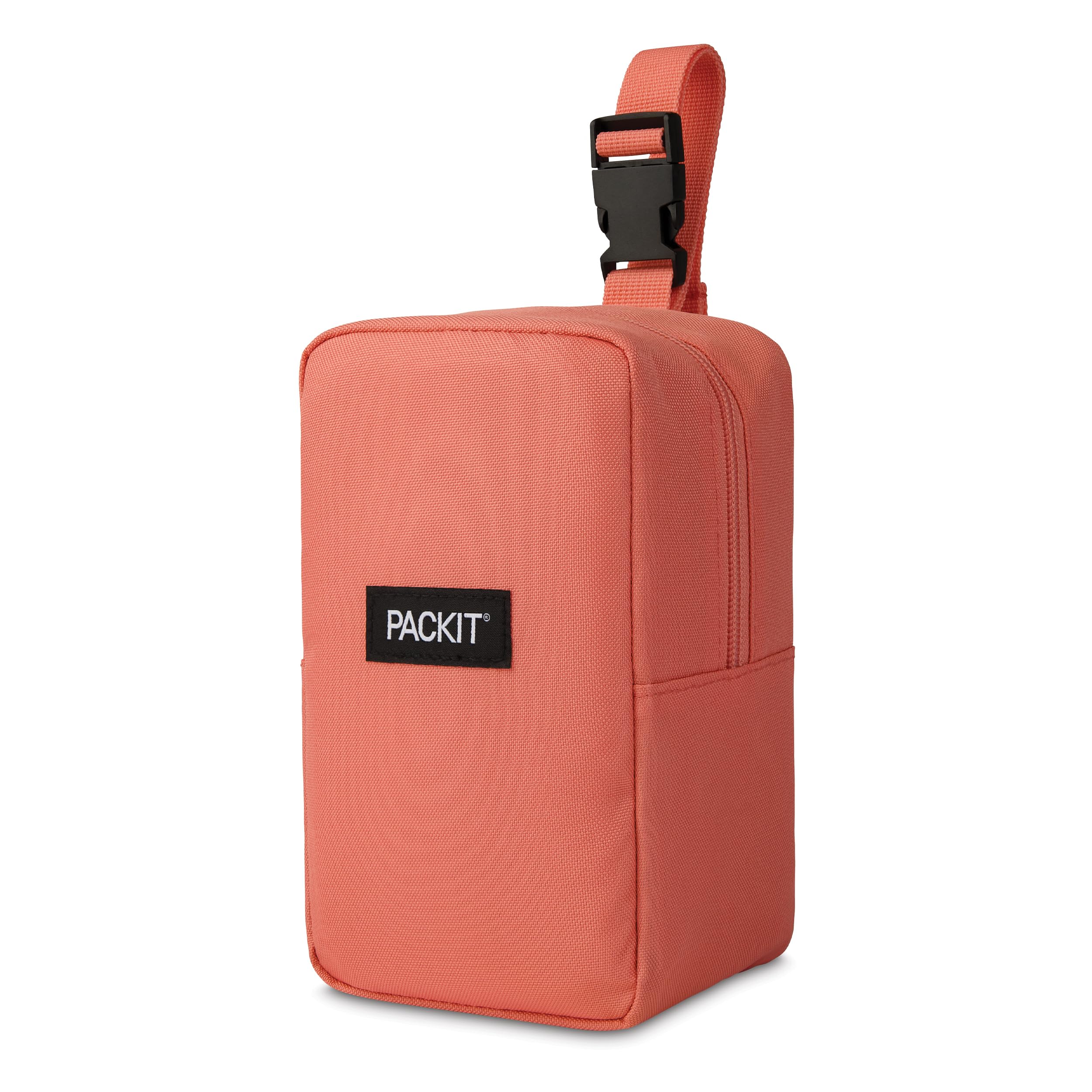 PackIt Freezable Upright Snack Box, Papaya, Built with EcoFreeze Technology, Fully Freezable, Collapsible, Reusable, With Top Buckle Handle and Top Load Design, For Perishable Snacks On the Go - Image 8