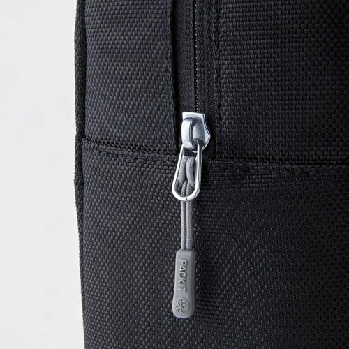 PackIt Freezable Wine Carrier, Black, with Adjustable Removable Crossbody Strap and Wristlet, ECOFREEZE+ Technology: Triple Layered Protection for Ultimate Cooling, Collapsible, Reusable, Zip Closure - Image 5