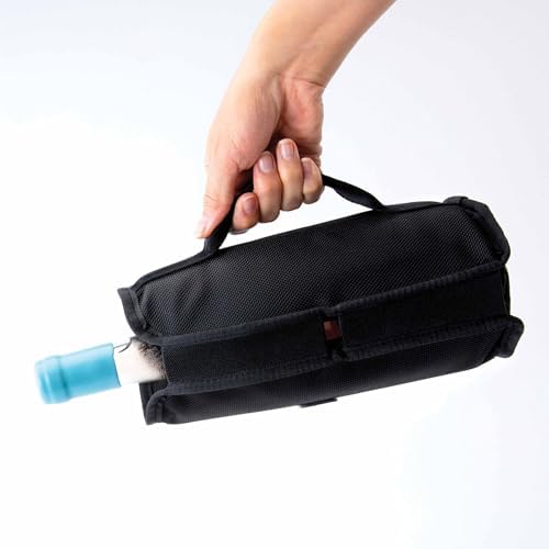 PackIt Freezable Wine Cooler, Black, with a Seatbelt Webbing Handle Strap, ECOFREEZE+ Technology: Triple Layered Protection for Ultimate Cooling, Fits Most Standard Sized Wine and Champagne Bottles - Image 6