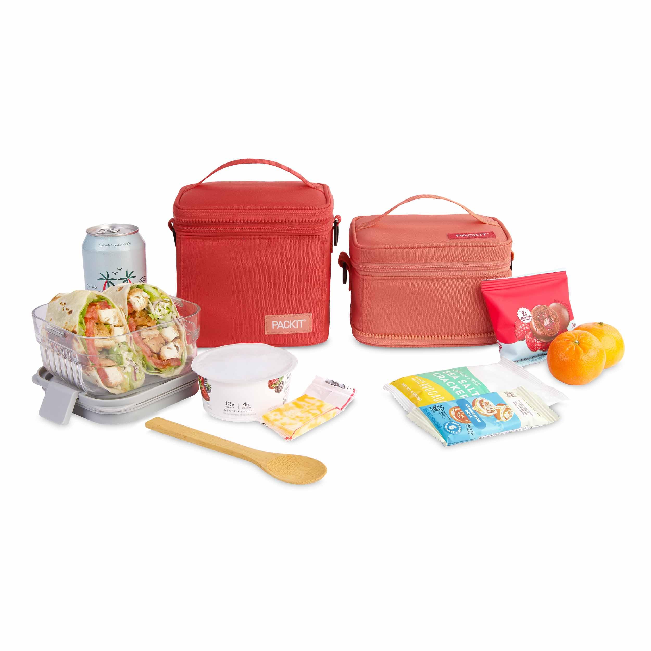 PackIt MOD 3-IN-1 Lunch Box Small, Sky Blue/Azure Blue, Triple Function System, Insulated and Freezable with EcoFreeze Technology, Adjustable Removable Crossbody Strap, Use Together or Separate - Image 5