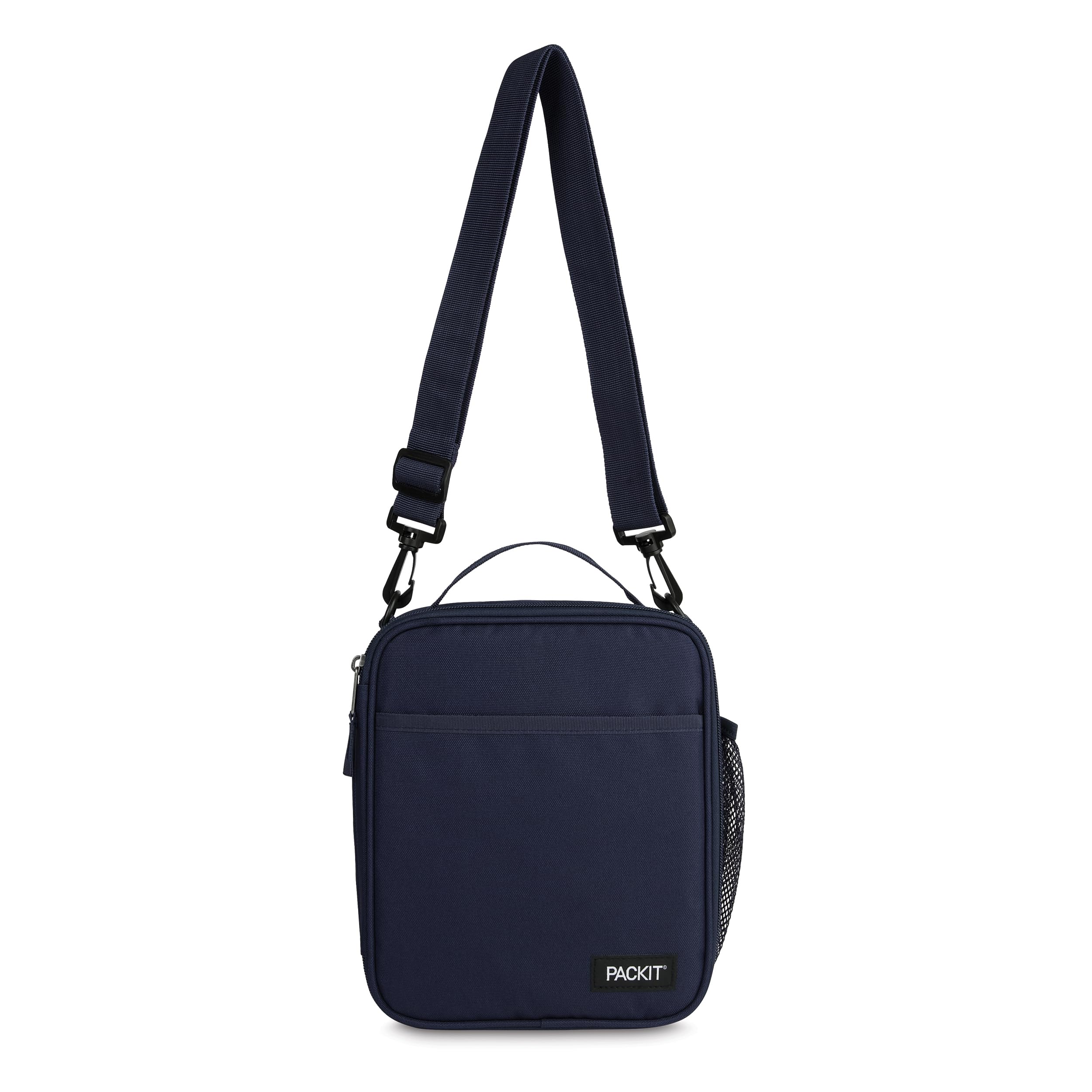 PackIt(R) Freezable Crossbody Lunch Box, Midnight Navy, Built with EcoFreeze(R) Technology, Fully Freezable, Collapsible, Reusable, With Top Handle, Front Slip Pocket. Effortlessly Carry, Fresh Every Time - Image 5