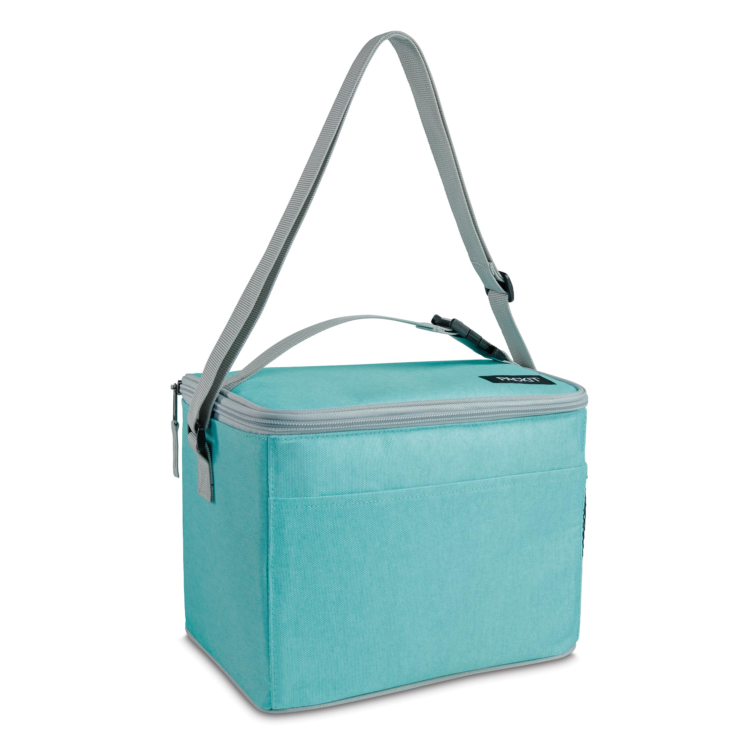 PackIt(R) Freezable Lunch Cooler, Soft Mint, Built with EcoFreeze(R) Technology, Fully Freezable, Collapsible, Reusable, Mesh Side Pocket, Top Handle, Multi-Use Lunch Box, Cooler - Image 3
