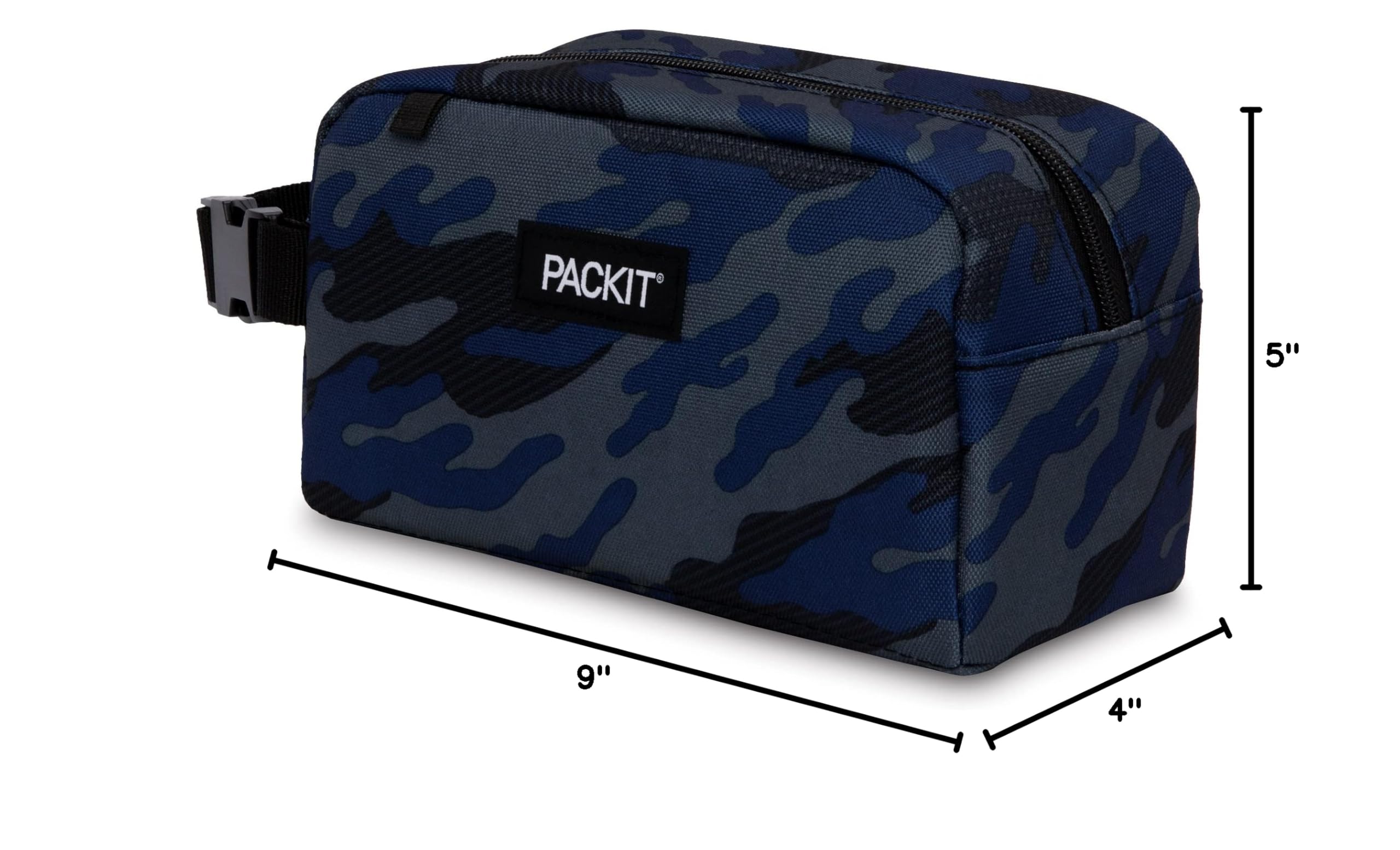 PackIt(R) Freezable Snack Box, Sporty Camo Charcoal Navy, Built with EcoFreeze(R) Technology, Collapsible, Reusable, Zip Closure with Buckle Handle, Great for All Ages and Fresh Snacks on the go - Image 9